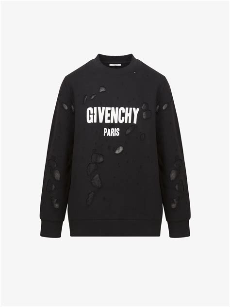 givenchy leather sweatshirt|givenchy destroyed sweatshirt.